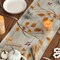 Wood Gnomes Pumpkins Sunflower Leaves Fall Table Runner, Seasonal Autumn Kitchen Dining Table Decoration for Home Party Decor 13x72 Inch